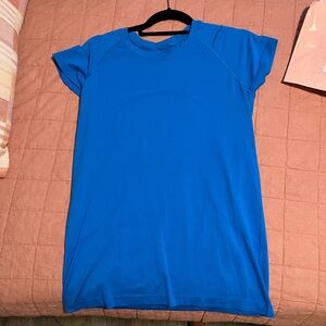 lululemon short sleeve swiftly tech size 10 poolside royal blue